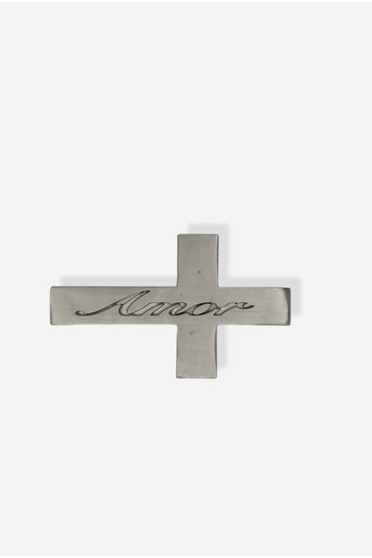 Amor Brass Knuckle Cross Ring